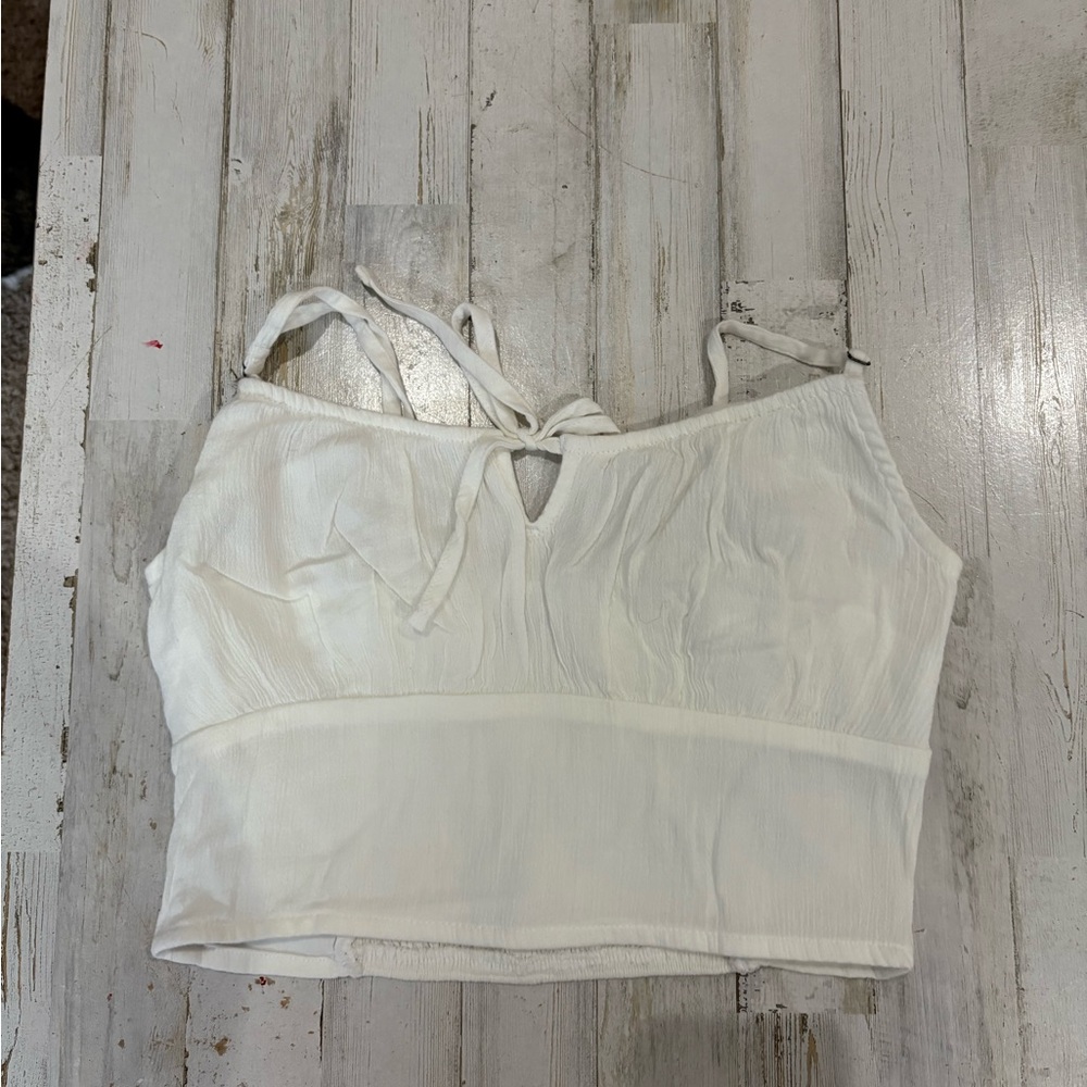 Hollister White Crop Top